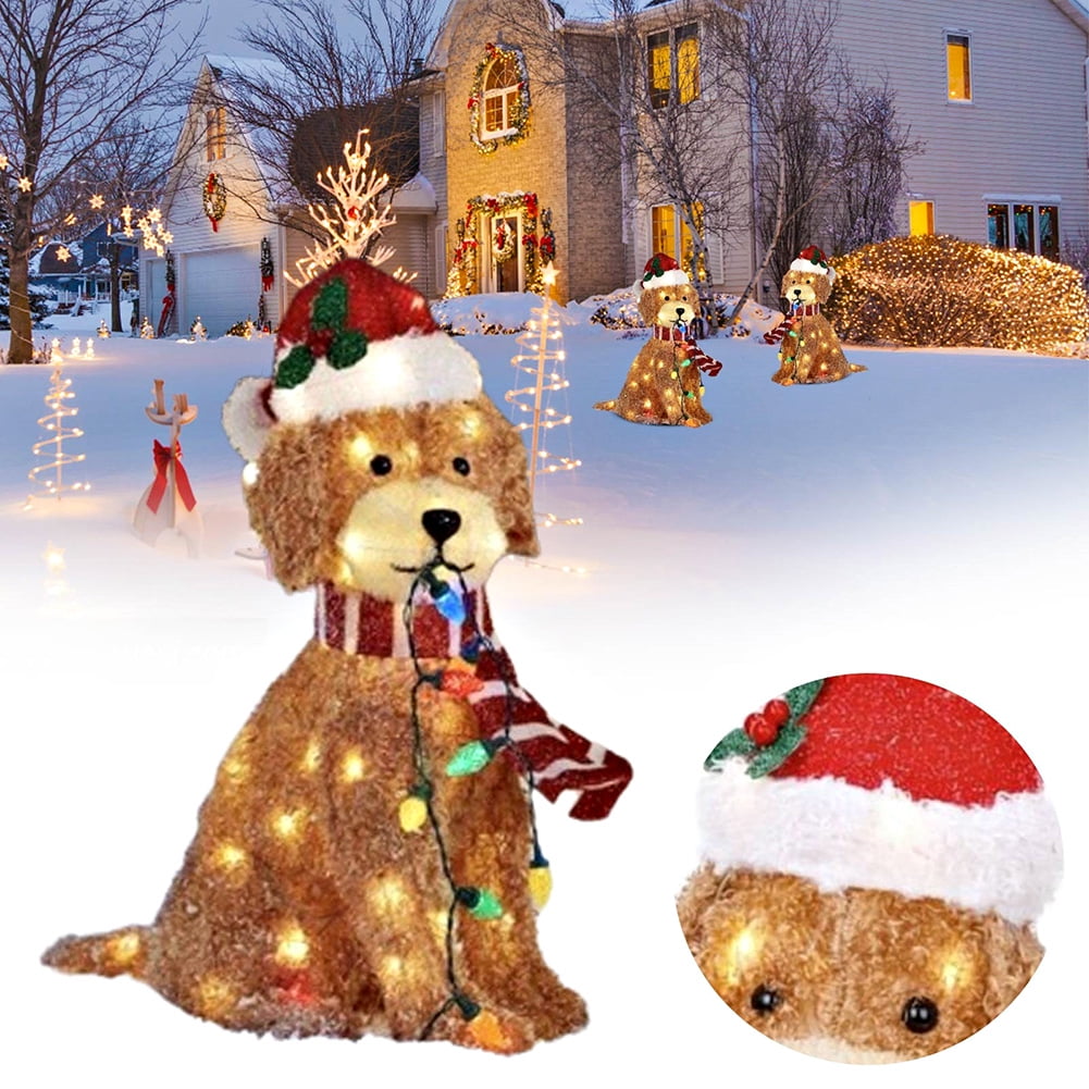 Christmas Dog LED Light Animation Christmas Outdoor Decoration Light Up