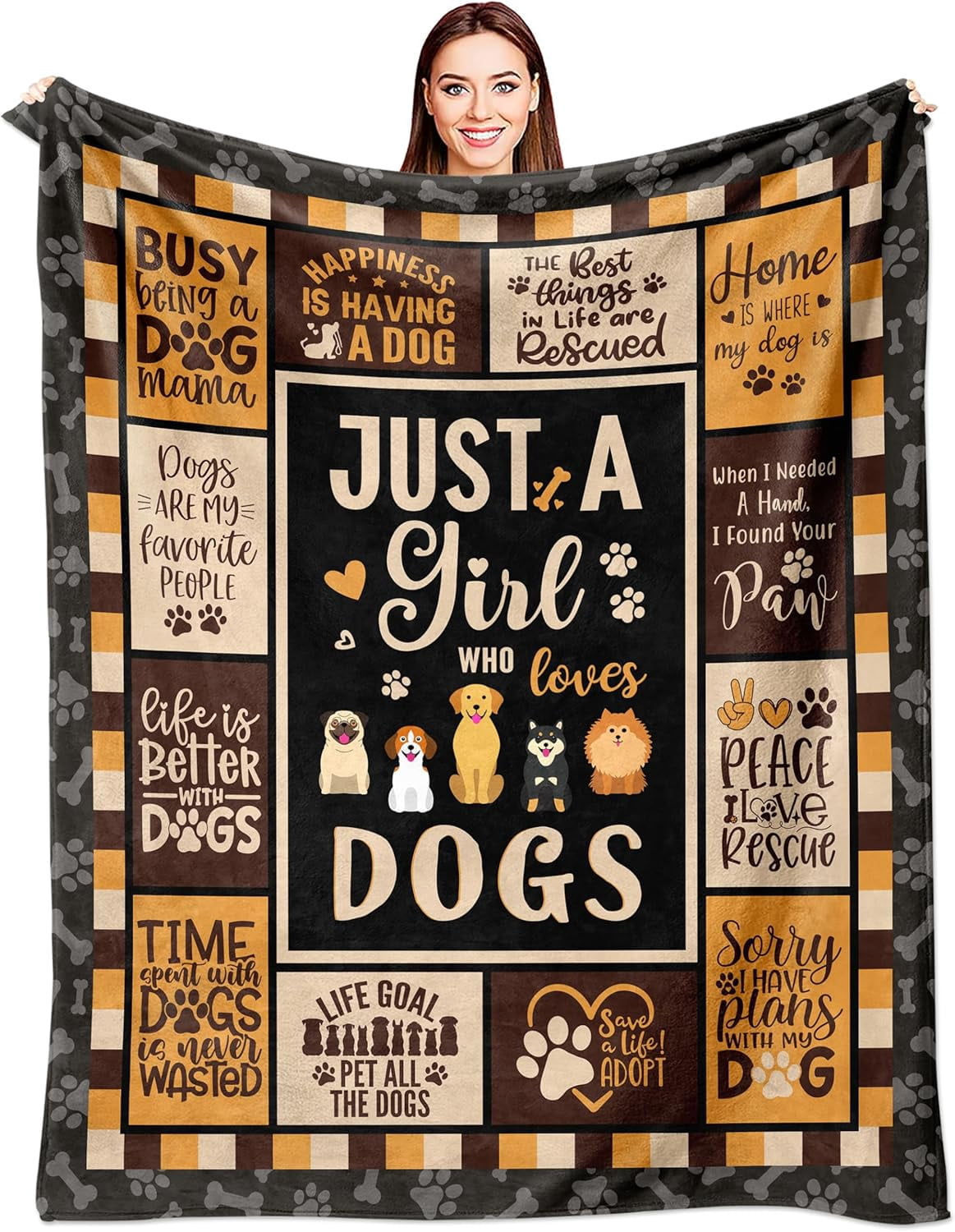 Christmas Dog Mom Gifts Blanket 60" x 50" - Xmas Gifts for Dog Lovers Women - Dog Mom Gift for Women for Christmas - Dog Owner Gift for Women - Dog Themed Gifts for Dog Moms - Dog Lover Gift
