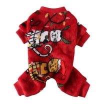 Christmas Dog Pajamas Dog Sweater Holiday Pet Outfit for Small Medium Dogs Girl Boy Puppy Clothes Onesie