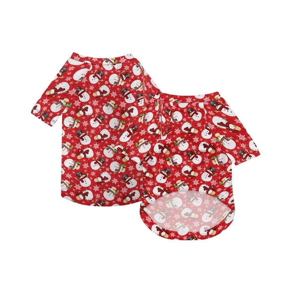 Christmas Dog Pajamas Xmas Pet Pjs with Snowman Elk Patterns Christmas Dog Onesie Jumpsuits Jammies Clothes Stretchy Shirts Comfy Outfit Costume Apparel for Small Medium Large Dogs