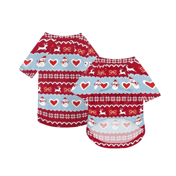 Christmas Dog Pajamas Xmas Pet Pjs with Snowman Elk Patterns Christmas Dog Onesie Jumpsuits Jammies Clothes Stretchy Shirts Comfy Outfit Costume Apparel for Small Medium Large Dogs