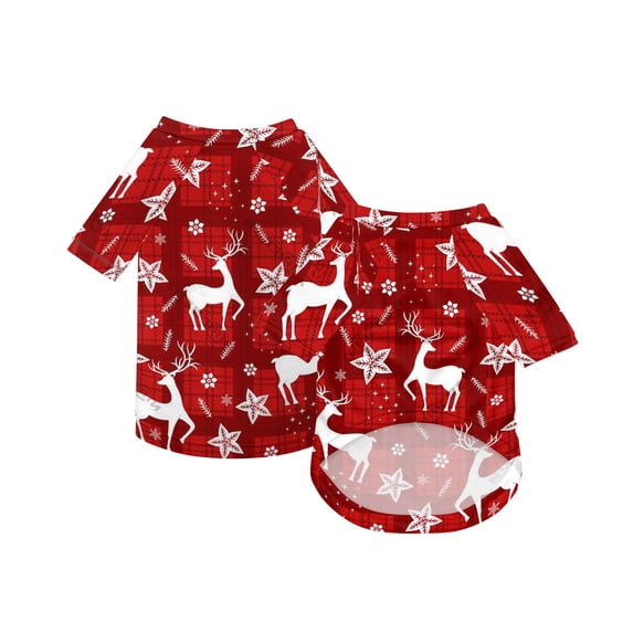 Christmas Dog Pajamas Xmas Pet Pjs with Snowman Elk Patterns Christmas Dog Onesie Jumpsuits Jammies Clothes Stretchy Shirts Comfy Outfit Costume Apparel for Small Medium Large Dogs