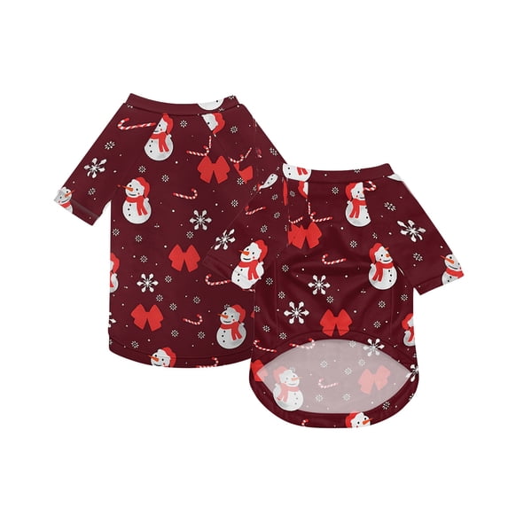 Christmas Dog Pajamas Xmas Pet Pjs with Snowman Elk Patterns Christmas Dog Onesie Jumpsuits Jammies Clothes Stretchy Shirts Comfy Outfit Costume Apparel for Small Medium Large Dogs