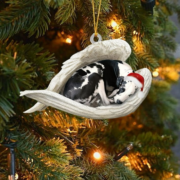 Christmas Dog Pendant, Acrylic Tree Ornaments, Holiday Hanging Decorations, Indoor Outdoor Christmas Decor, Festive Party Decorations, Christmas Tree Accessories