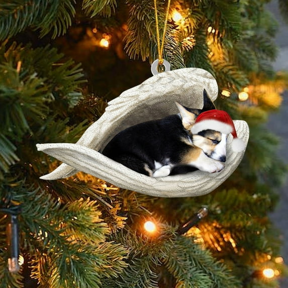 Christmas Dog Pendant, Acrylic Tree Ornaments, Holiday Hanging Decorations, Indoor Outdoor Christmas Decor, Festive Party Decorations, Christmas Tree Accessories