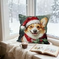 thumbnail image 1 of Christmas Dog Pillow Cover - Washable Throw Cushion Case, Holiday Puppy Print for Sofa Home Festive Decor Gift, 1 of 6