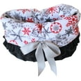 thumbnail image 1 of Red Snowflake Reversible Snuggle Bugs Pet Bed Bag and Car Seat All-in-One, 1 of 3