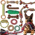 thumbnail image 1 of Christmas Dog Rope Toy Set, 4 Pack Cotton Tug Toys for Aggressive Chewers, 1 of 4