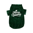 thumbnail image 1 of Christmas Dog Shirt for Medium & Large Dogs – Green Polyester Pet Outfit for Holiday Parties, Autumn & Winter Casual Puppy Clothing, S, 1 of 5