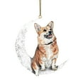 Christmas Dog Sitting On The Moon Creative Pendant Decoration Seasonal