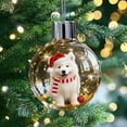 thumbnail image 1 of Christmas Dog Snow Globe Ornament - Cute Puppy Theme Hanging Decor for Christmas Tree, Festive Winter Holiday Decoration, Perfect Gift for Dog Lovers, 3.15in/8cm, E, 1 of 6