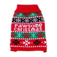 thumbnail image 1 of Christmas Dog Sweater Knitted Pet Puppy Winter Warm Clothes Coats for Small Medium Large Dogs Cats Holiday Festive Apparel Outfit, 1 of 6