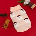 thumbnail image 1 of Christmas Dog Sweater, Puppy Knitted Dog Sweater, Pink Santa Claus Holiday Pet Coat, Soft Comfortable Polyester Winter Sweater for Small Medium Large XL Dogs, 1 of 6