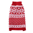 thumbnail image 1 of Christmas Dog Sweaters for Small Medium Dogs, Thick Knitted Fleece Xmas Holiday Festive Winter Warm Dog Hoodie Cute Puppy Dog Clothes Coat Costume - red, 1 of 7