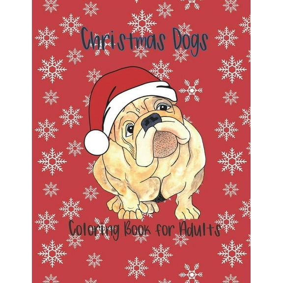 Christmas Dogs Coloring Book for Adults, (Paperback)