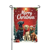 Christmas Dogs Garden Flag 12.5x18 Vertical Double Sided Winter Holiday Outside Decorations Burlap Yard Flag 1 Flag