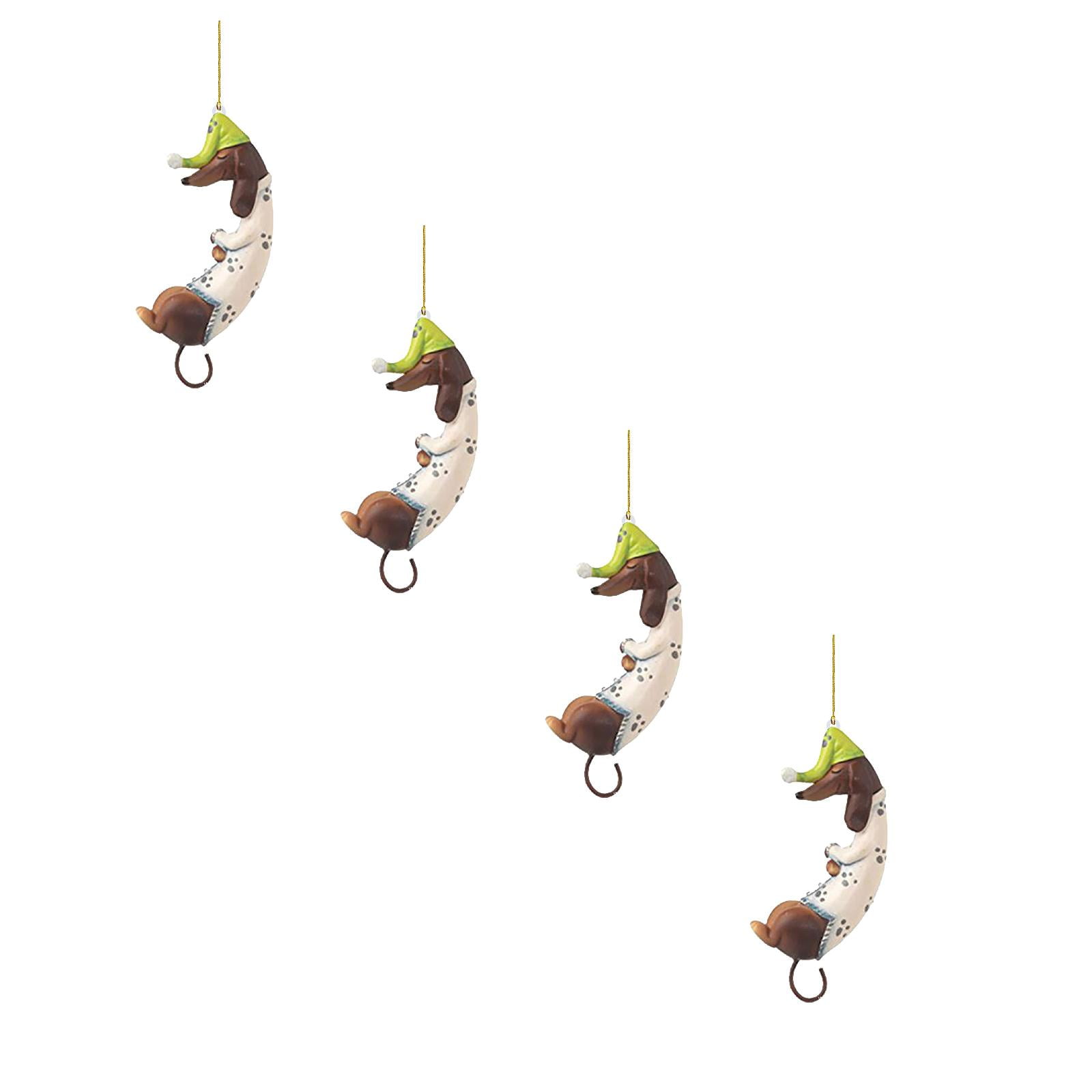 Christmas Dogs Ornament Double Acrylic Christmas Tree Pendant 2PCS