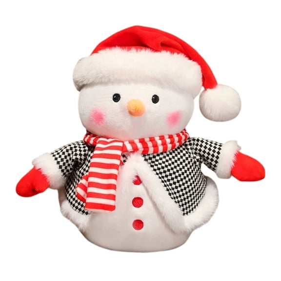 Christmas Doll Cozy Snowman Toy Soft Huggable Doll For Kids Festive Holiday Cute Stuffed Animal Companion