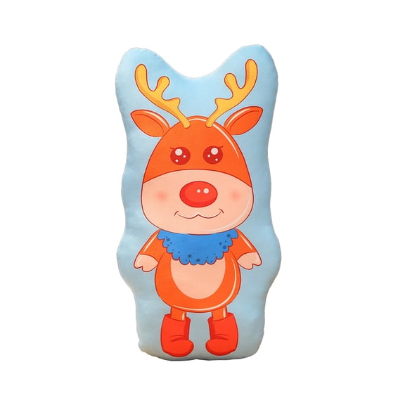 Christmas Doll Decoration, Soft Special-shaped Pillow in Cute Christmas Tree and Santa Claus Designs, for Home Bedroom Sofa Christmas Decor