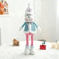 thumbnail image 1 of Christmas Doll Decorations, Santa Claus and Snowman Plush Doll with Glitter for Window Display, Stretchable Legs for Shelf Mantle Decor(C), 1 of 5