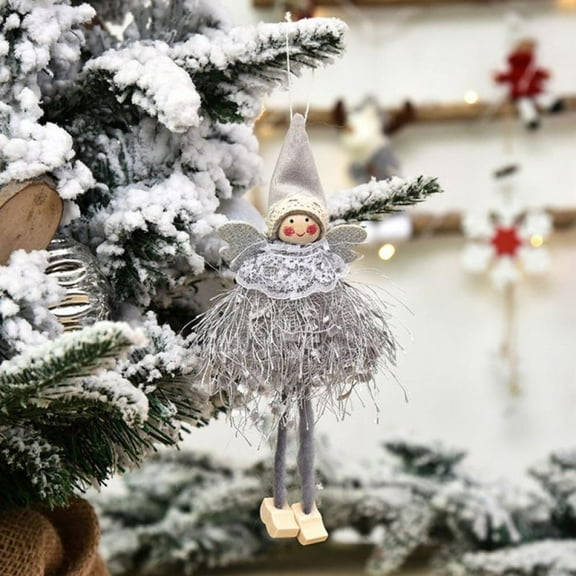 Christmas Doll Hanging Angel, Cute Tags Plush Doll Christmas Tree Door Wall Hanging Decoration House Ornaments for Holiday Party Garden Decoration