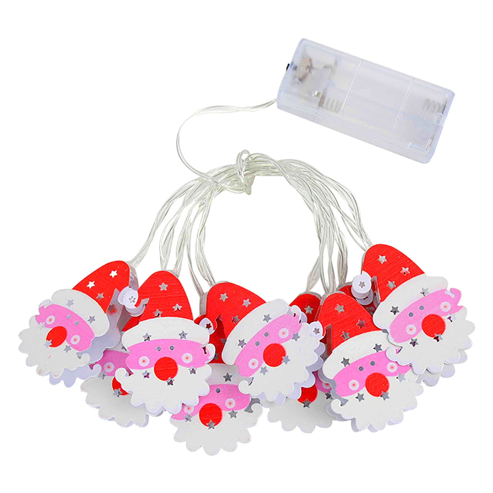 Christmas Doll String Lights, Bells, Snowman, Santa Claus Walking Stick