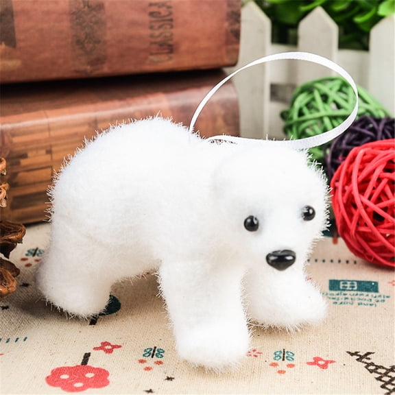Christmas Doll Wall Hangs Decor White Wool 7x13cm Cute Xmas Hanging Ornament for Christmas Tree Home Wall Door Window Holiday Decoration