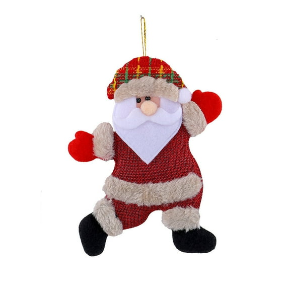 Christmas Dolls Plush Dwarf, Dancing Elderly People Snowmen and Animal Fabric Pendants for Hanging Holiday Gifts