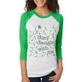 thumbnail image 1 of Christmas Don't Tangle With Me Unisex Raglan T Shirt Irish Green SM, 1 of 1