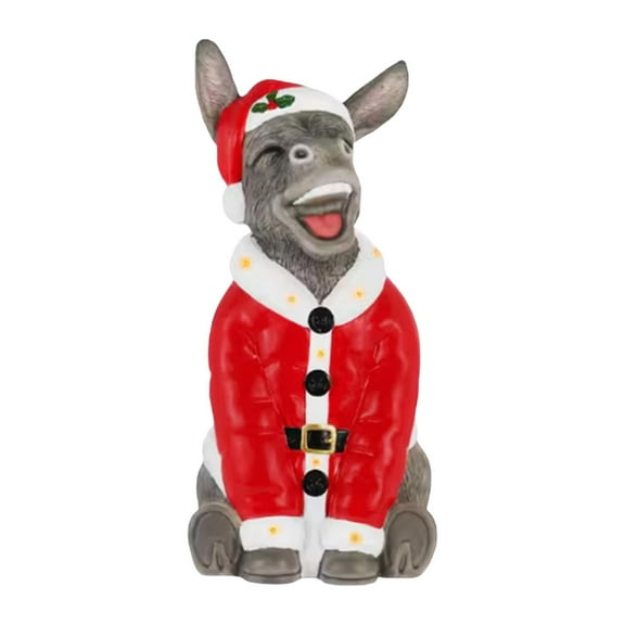 Christmas Donkey Santa Blow Mold - Christmas Donkey Decor, Santa Donkey Resin Ornament, Christmas Decorations