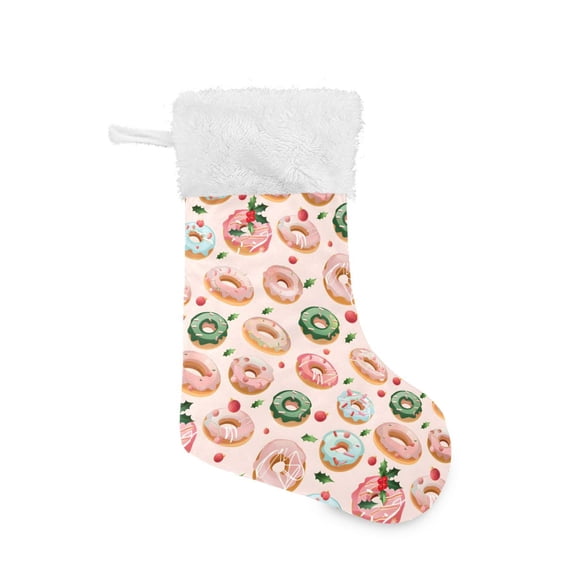 Christmas Donuts Christmas Stockings 17.71" Christmas Tree Decoration Fireplace Party Decoration