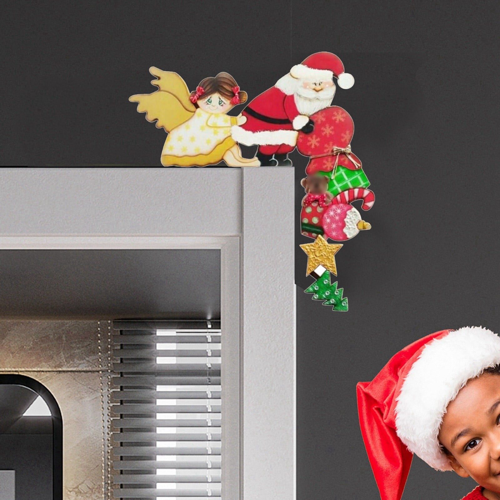 Christmas Door Corner Decoration DIY Stitching Creatives Home Decor