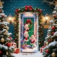thumbnail image 1 of Christmas Door Cover 185*90/180*90Cm,Christmas Door Curtain Ensigns Outdoor Photo Christmas Day Party Elves Celebration Decoration Background Hanging Decoration Hanging Fabric, 1 of 6