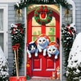 thumbnail image 1 of Christmas Door Cover, 35 x 71 Inch Christmas Door Curtain, Easy to Install Polyester Spandex Holiday Door and Wall Decoration for Front Door, Indoor Door, Party and Christmas Dining Table, 1 of 6