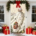 thumbnail image 1 of Christmas Door Cover 35 x 72 in – Stereoscopic Embroidery Polyester Curtain for Door and Wall, Holiday Decoration for Indoor Outdoor Use, Party Backdrop or Tablecloth, 1 of 4