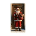 thumbnail image 1 of Christmas Door Cover 70 x 35 Inch – Red Ice Silk Polyester Door Hanging with Ropes – Wrinkle-Resistant Holiday Decoration for Home, Shops, and Party Entrances, 1 of 5