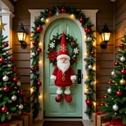 Christmas Door Cover 72x35 Inch Christmas Gnome Hanging Banner Backdrop Photography Background Decoration Gnome Door Banner Winter Xmas New Year Holiday Party C