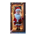 thumbnail image 1 of Christmas Door Cover Banner, Xmas Hanging Banner Holiday Backdrop Merry Christmas Santa Background for Home Holiday Decor 35.4 x 72.8in, 1 of 6