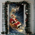 thumbnail image 1 of Christmas Door Cover Christmas Decorations for Door Xmas Fabric Door Decoration Hanging Banner for Indoor Outdoor Front Winter Holiday Xmas Party Decor Supplies Photography Backdrops, 1 of 6