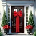 thumbnail image 1 of Christmas Door Cover Decoration,35"x71" Fabric Holiday Front Door Wrap with Merry Christmas Happy New Year Print for Party Classroom Office Winter Entryway Decor,Indoor Outdoor Accent, 1 of 7