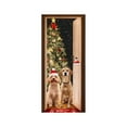 thumbnail image 1 of Christmas Door Cover Decoration – 70 x 35 in Funny Santa and Dog Design Holiday Door Banner for Front Door, Party, Indoor Wall or Table Use, 1 of 5