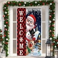 thumbnail image 1 of Christmas Door Cover Decoration, Christmas Snowman Santa Claus Snowflake Merry Christmas Door Cover, Winter Snowman Backdrop Background Banner For Front Door Porch Xmas Party Decor Supplies, 36X70IN, 1 of 5