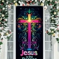 thumbnail image 1 of Christmas Door Cover Decoration - Festive Door Hanging Tapestry for Holiday Parties, Home Decor and Christmas Celebrations, Durable Fabric Design, Indoor Doors and Entryways, 70.8*35.4in, D, 1 of 9