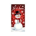 thumbnail image 1 of Christmas Door Cover Decoration Snowman Front Door Cover Xmas Hanging Banner Snowflake Background for Home Holiday Christmas Decoration Hanging Backdrop Indoor Outdoor Winter Party Decor, 1 of 5