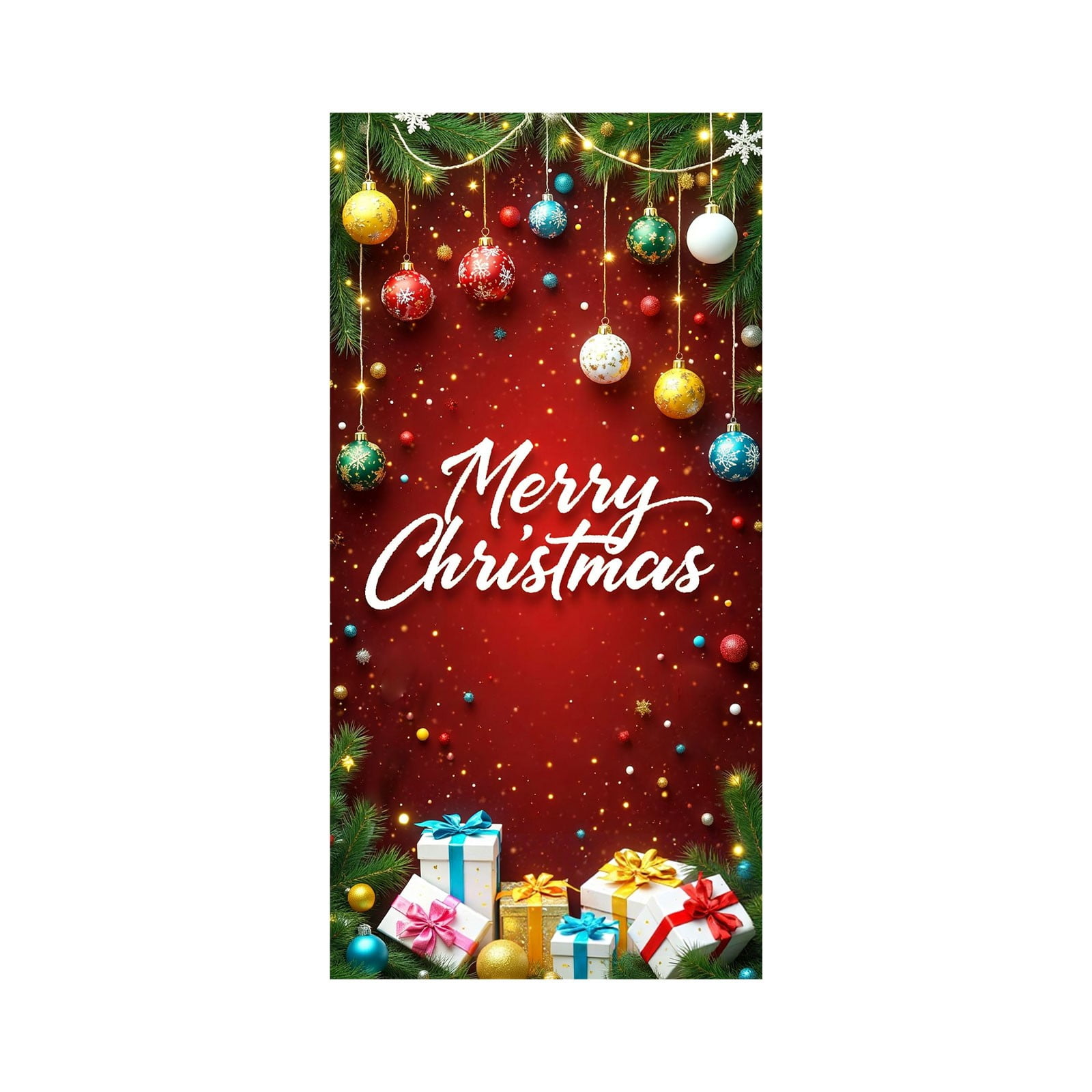 Christmas Door Cover Decorations Merry Christmas Front Door Cover ...