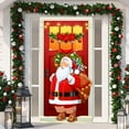 thumbnail image 1 of Christmas Door Cover Decorations Tapestry Holiday Party Door Curtain Merry Christmas Santa Decor for Indoor Outdoor Front Door Party Supplies, 35.4*72.8 Inch, 1 of 5