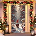 thumbnail image 1 of Christmas Door Cover Decorations for Front Door Polyester Fabric Holiday Door Hanging with Easy Install for Indoor Outdoor Christmas Decor, 1 of 6