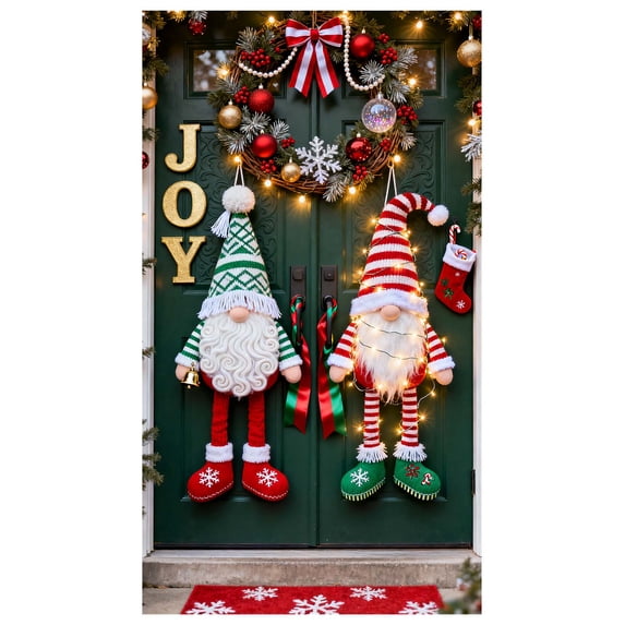 Christmas Door Cover Elastic Stretchy Door Cover Christmas Fabric Elastic Christmas Door Covers For Front Door Festive Party Home Decor