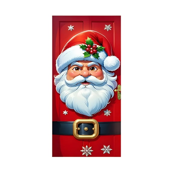Christmas Door Cover For Festive Home Decoration Durable Polyester Door Frame Decor With Easy Suspension And Full Coverage For Front Or Interior Doors
