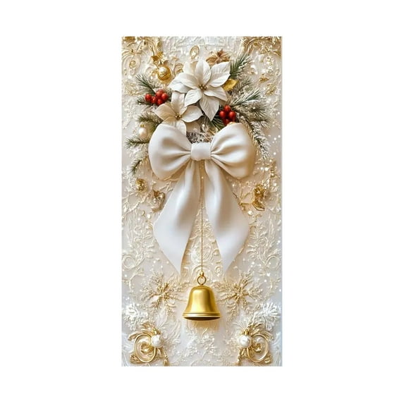 Christmas Door Cover For Festive Home Decoration Durable Polyester Door Frame Decor With Easy Suspension And Full Coverage For Front Or Interior Doors